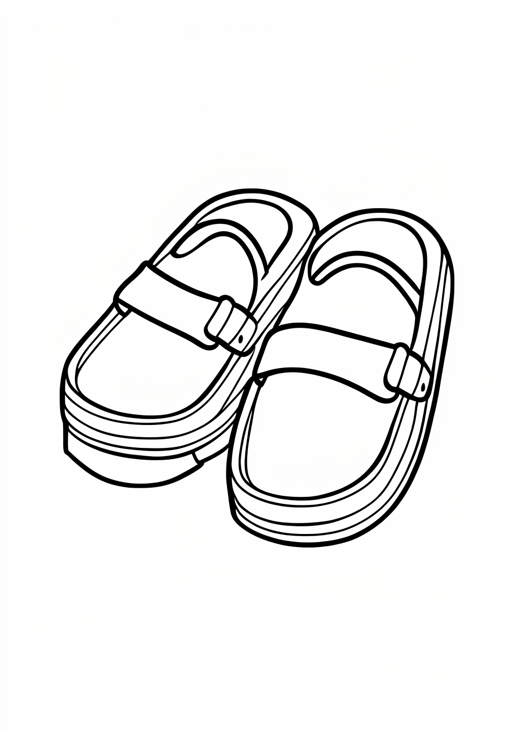 New Year Geta Coloring Page – line art
