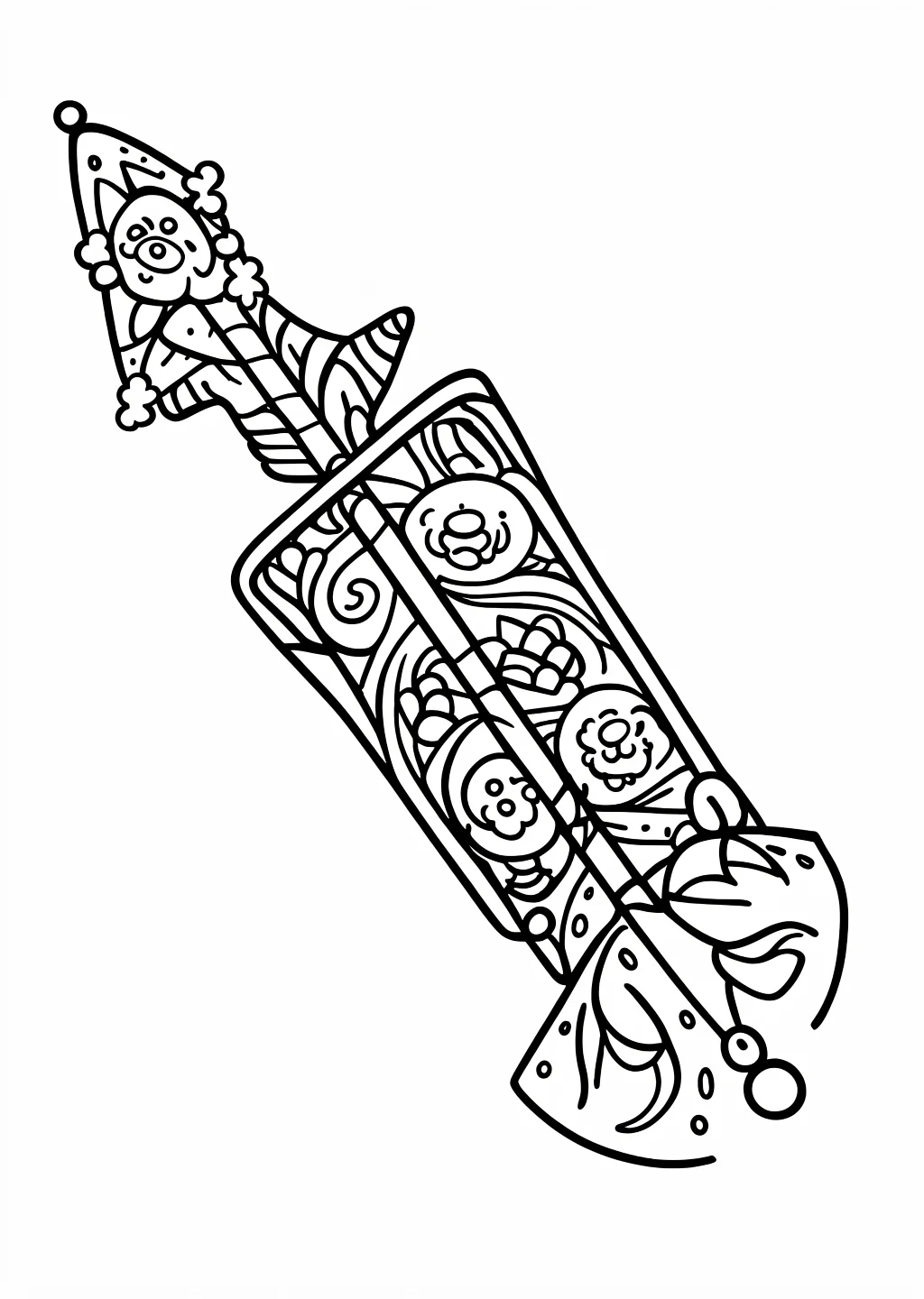 New Year Hamaya Coloring Page