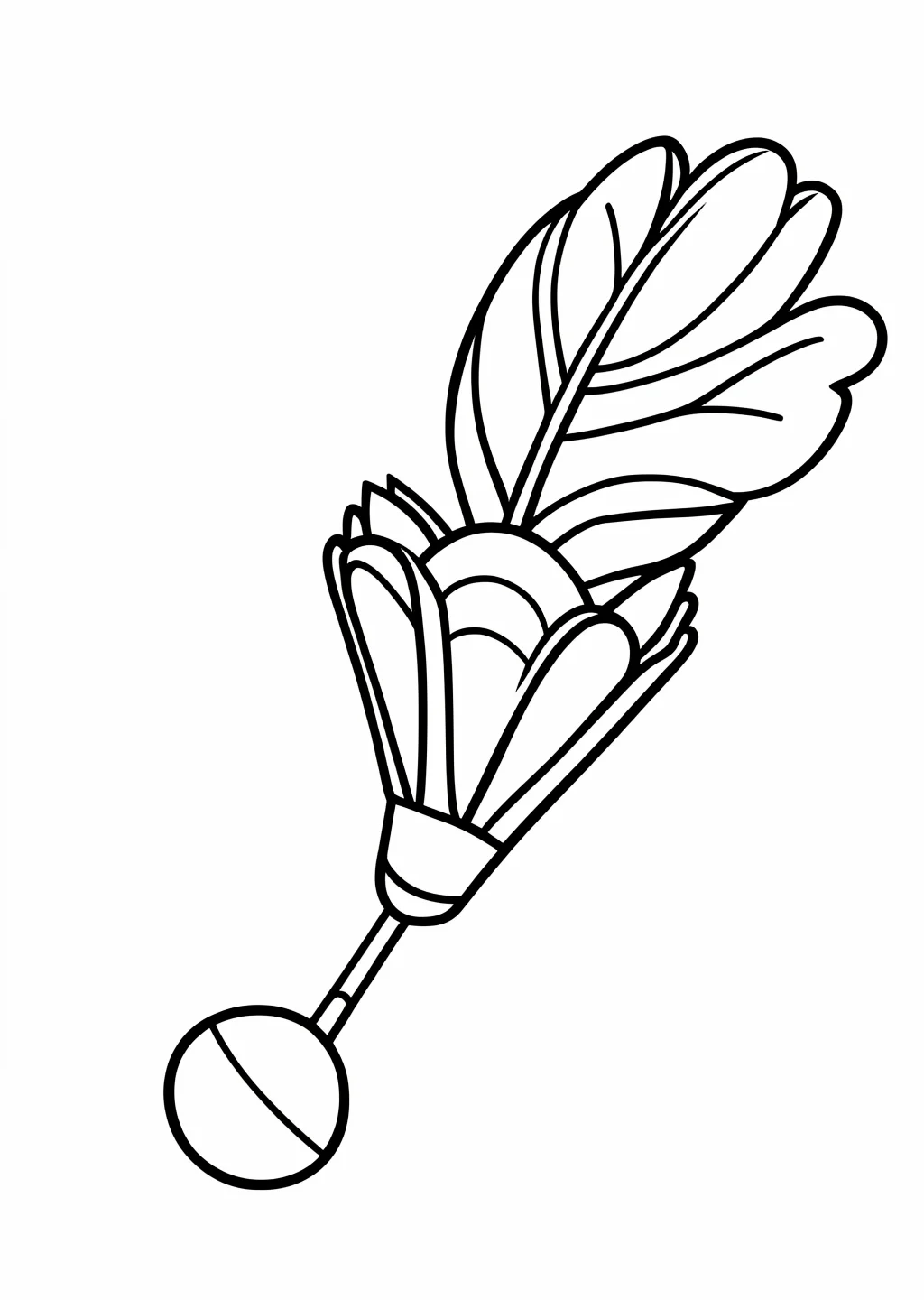 New Year Hanetsuki Coloring Page