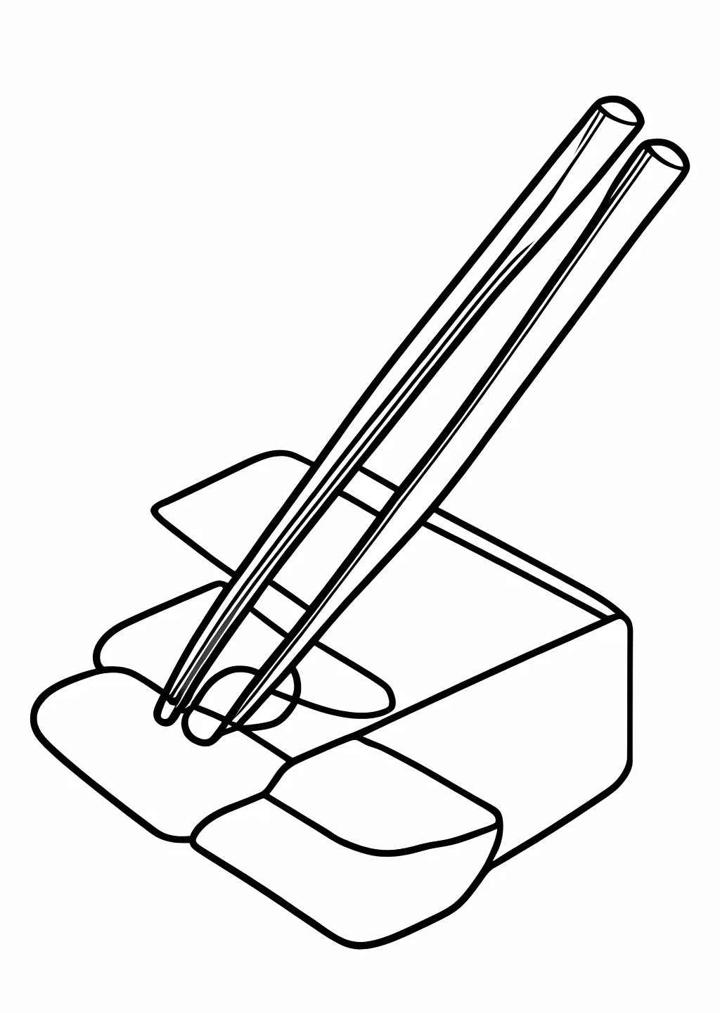 New Year Chopsticks Coloring Page