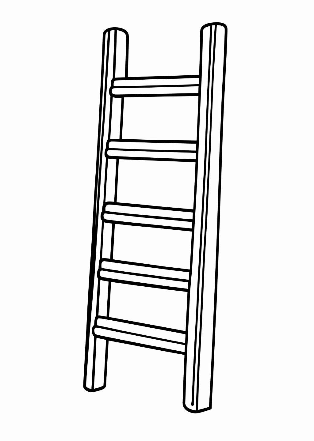 New Year Ladder Coloring Page – line art