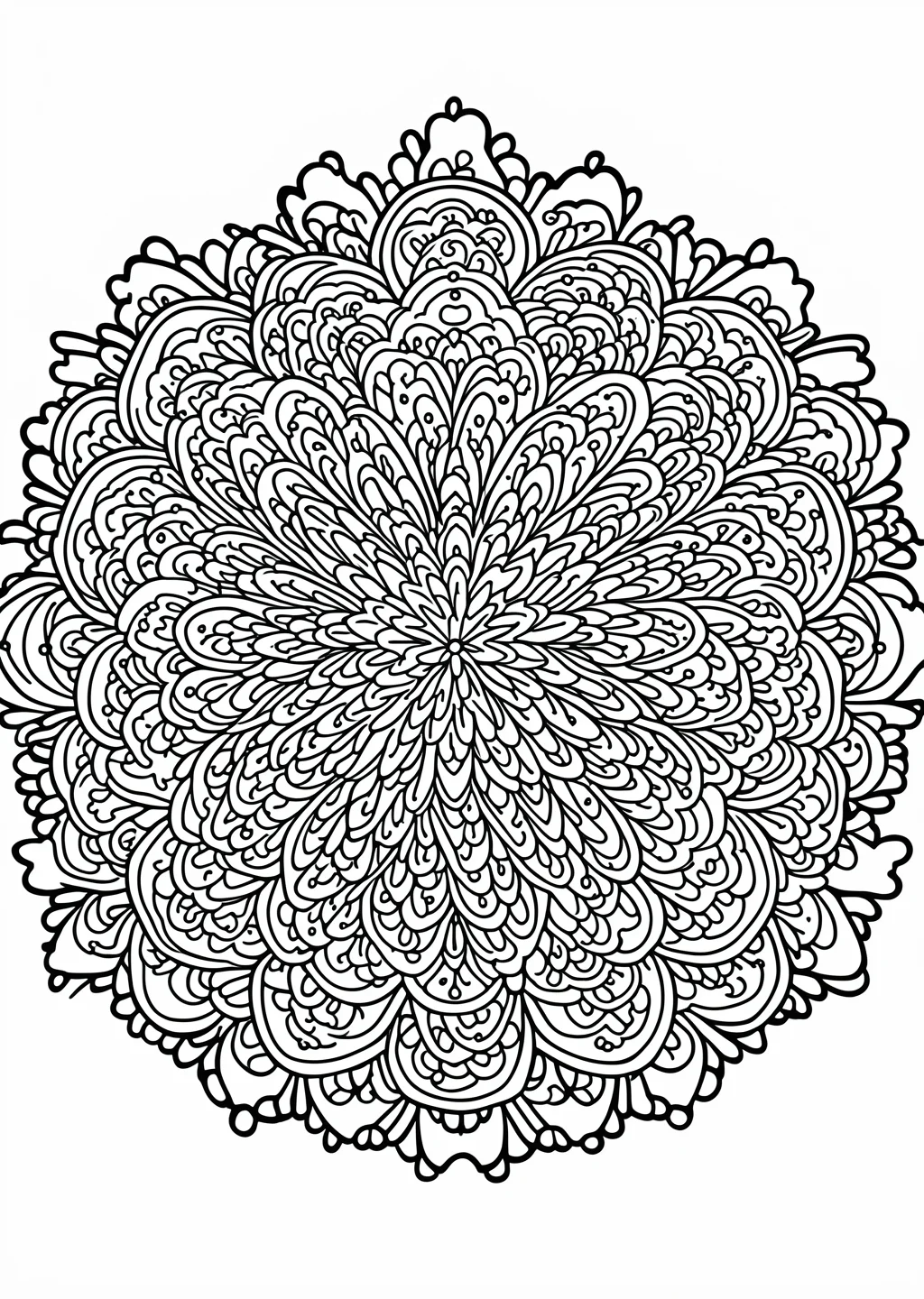 Disegno da colorare: mandala fiore
