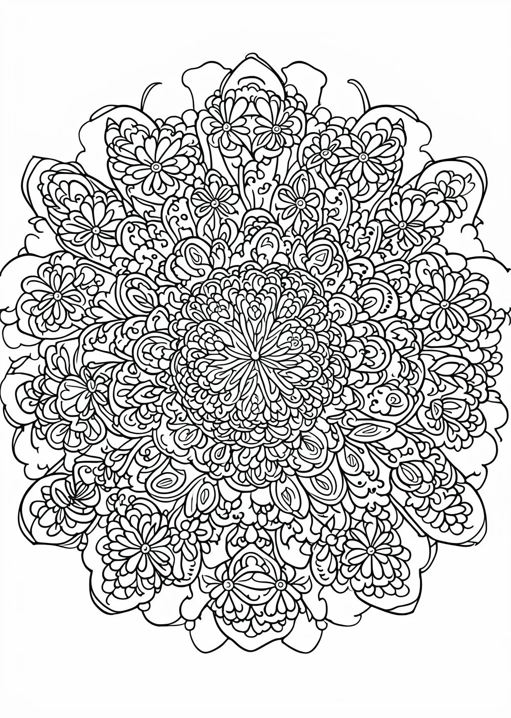 Spring Mandala Coloring Page