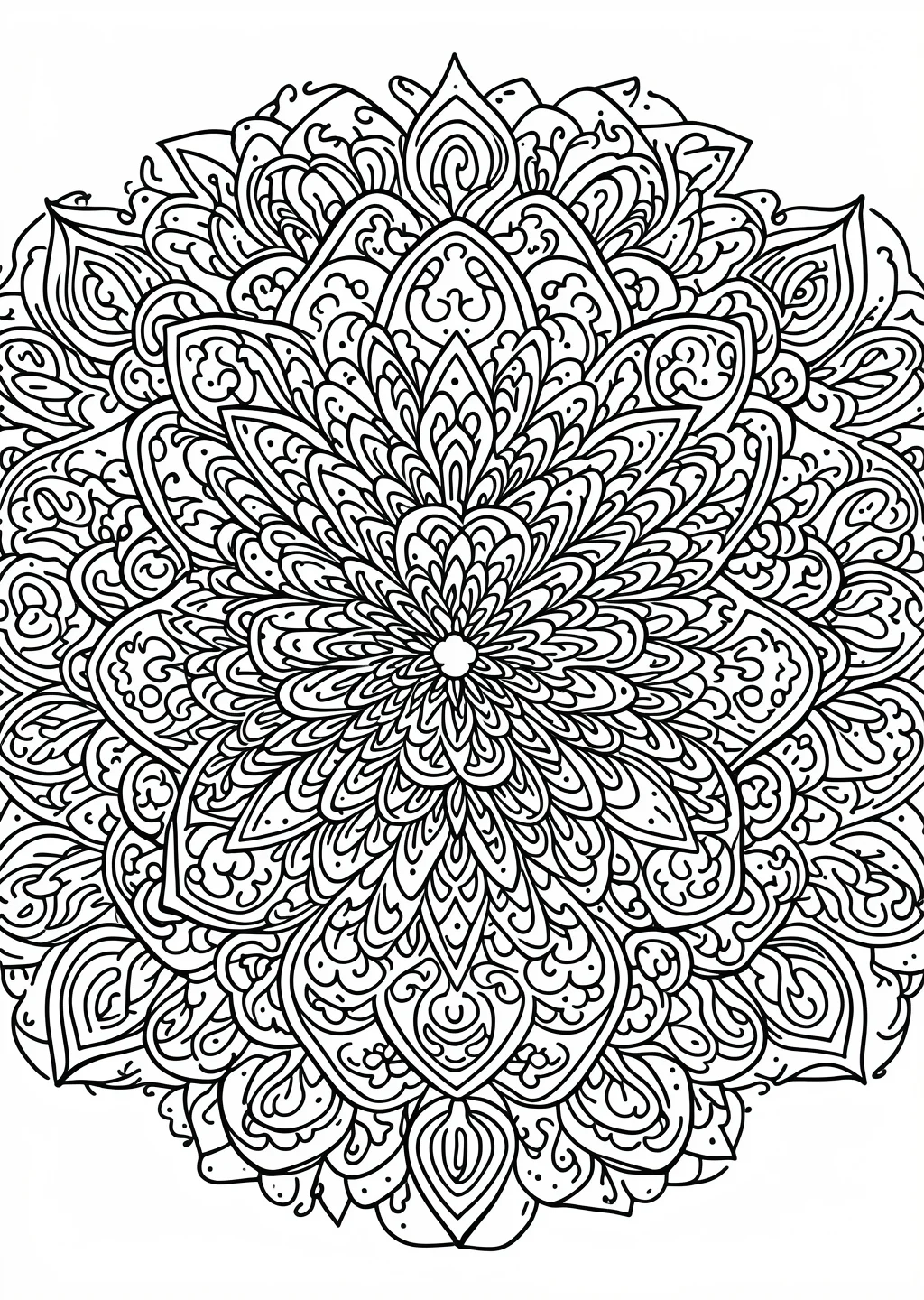 Halloween Mandala Coloring Page