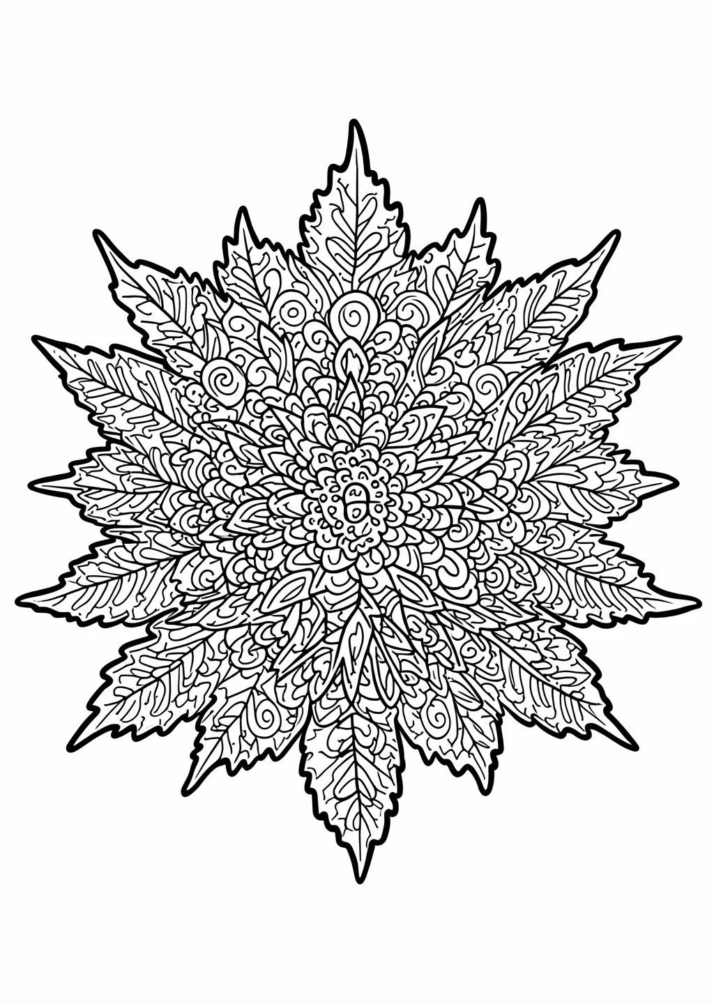 Autumn Mandala Coloring Page