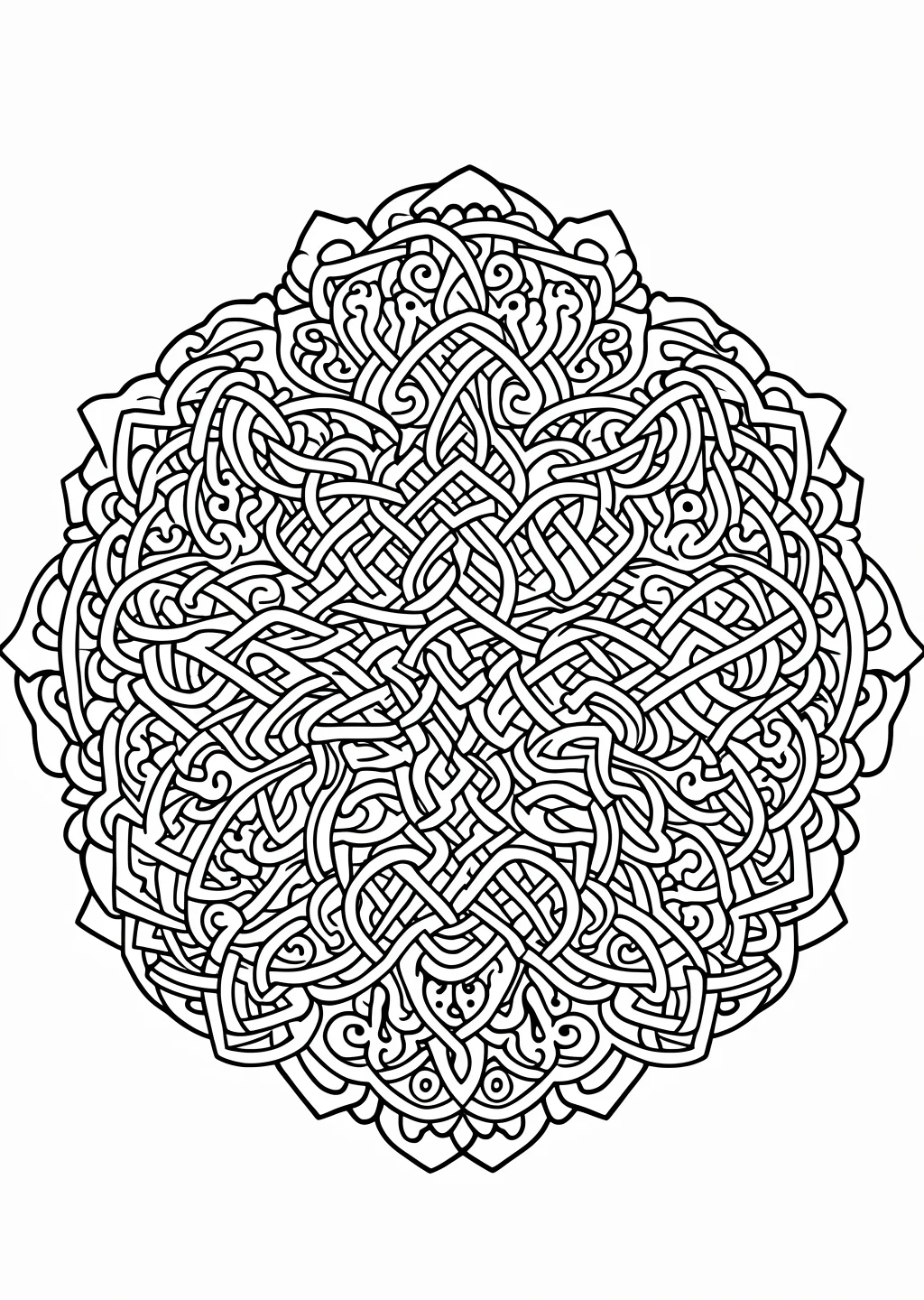 Celtic Mandala Coloring Page