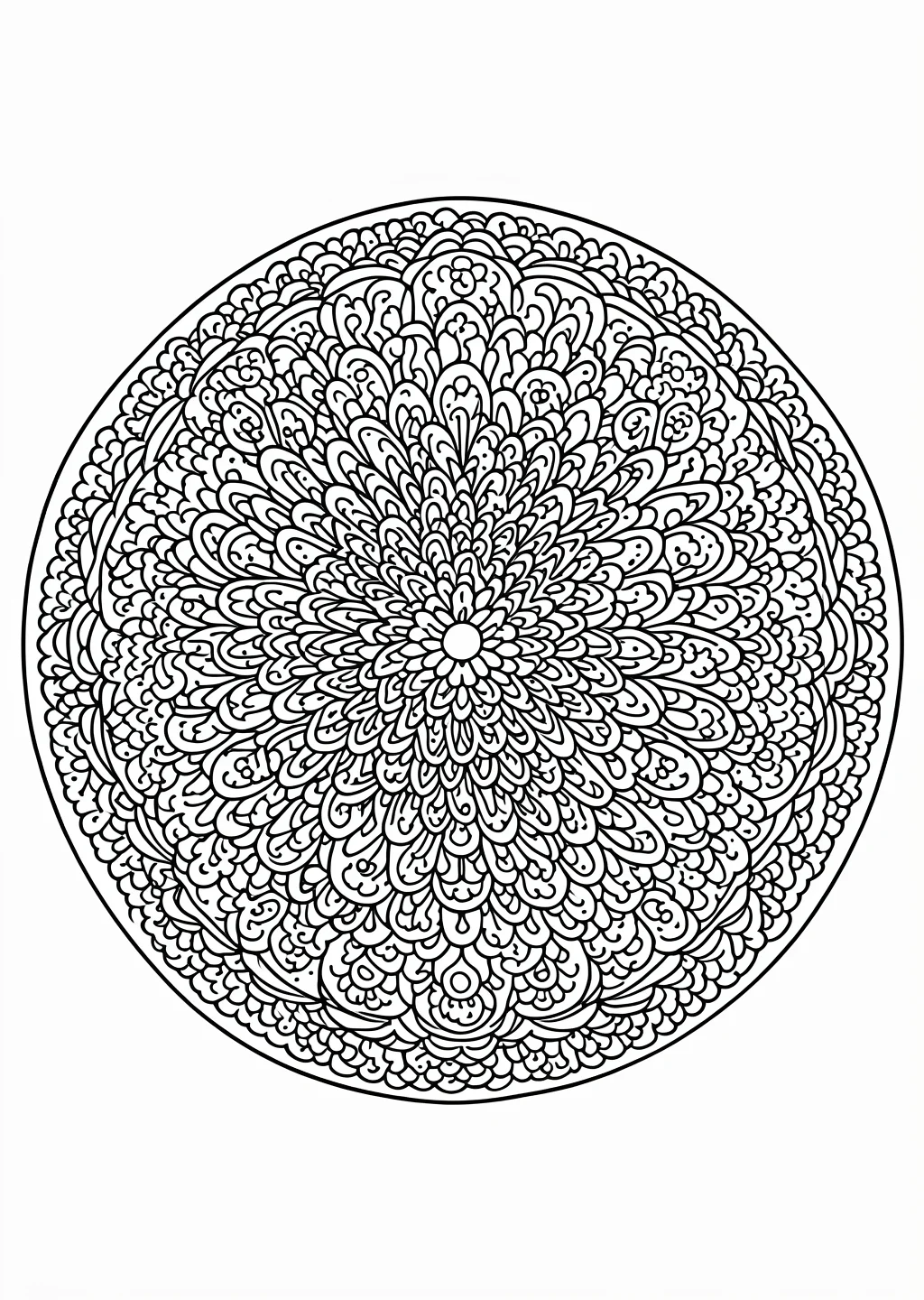 Circle Mandala Coloring Page