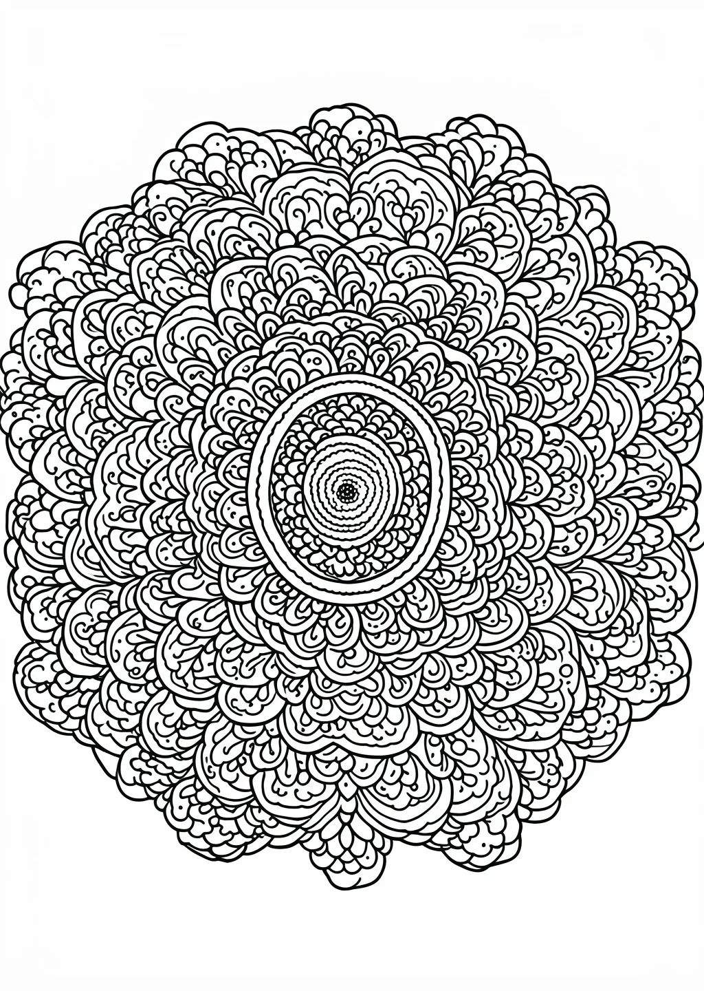 Snail Mandala Coloring Page