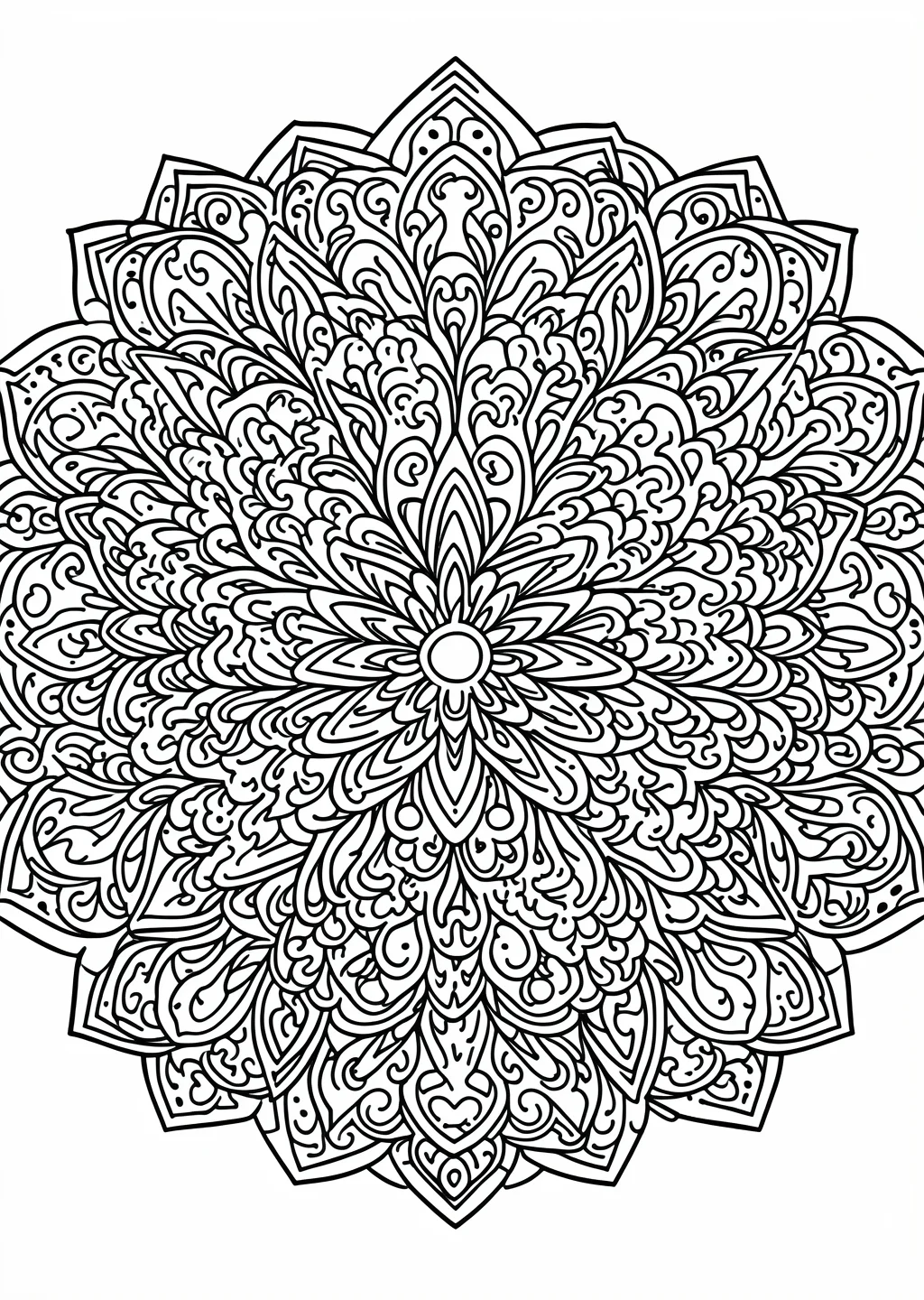Mandala Christmas Coloring Page