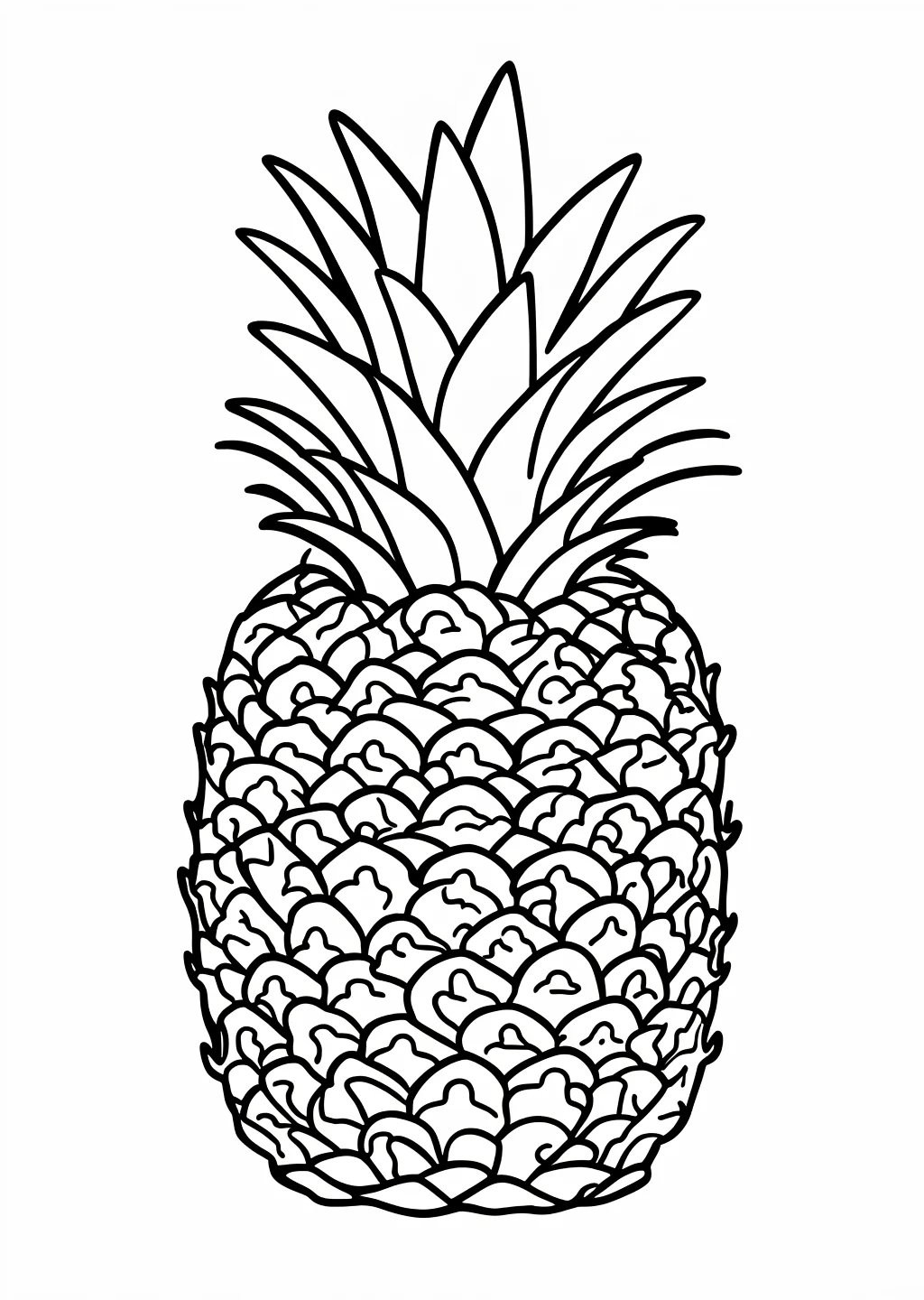 Obst Ananas Coloring Page
