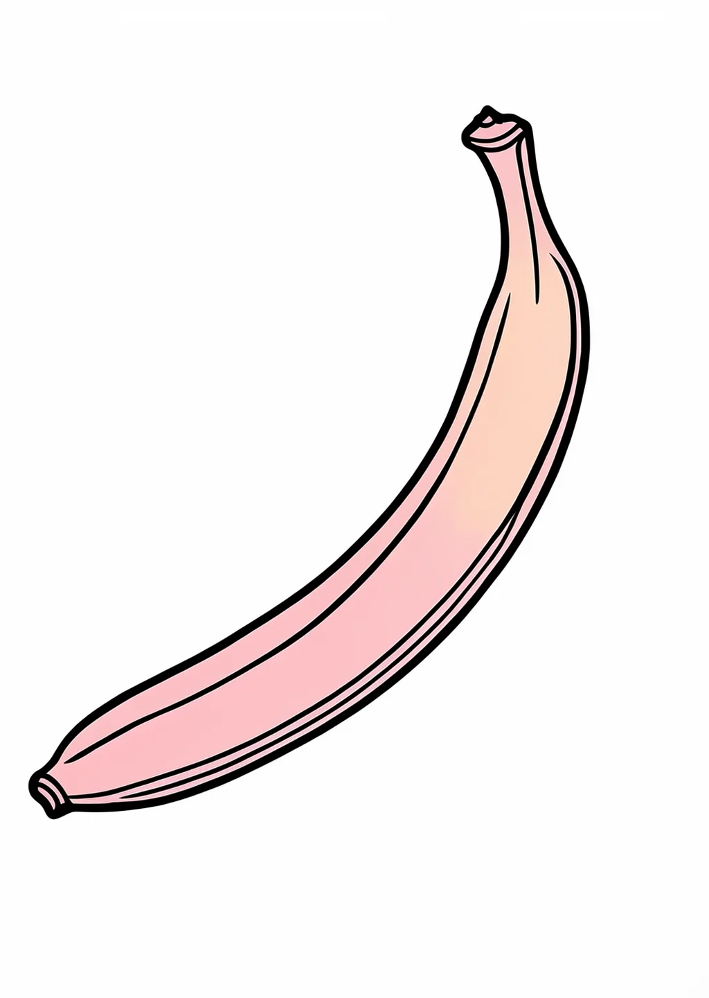 Banana Coloring Page – colored example