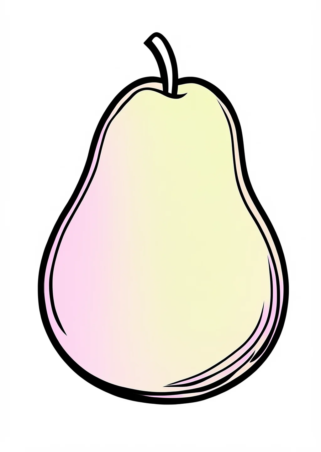 Pear Coloring Page – colored example