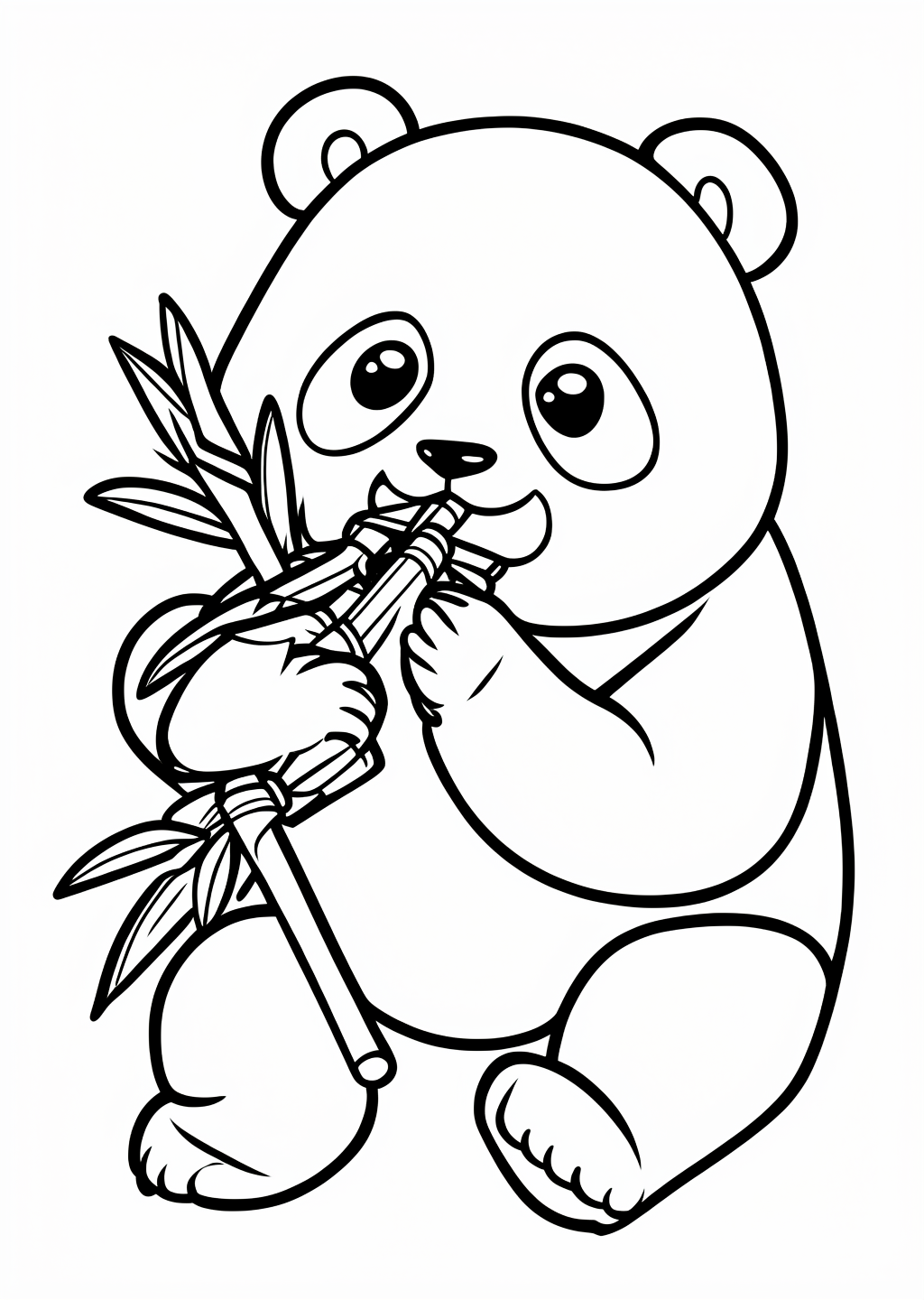Panda Coloring Page – line art