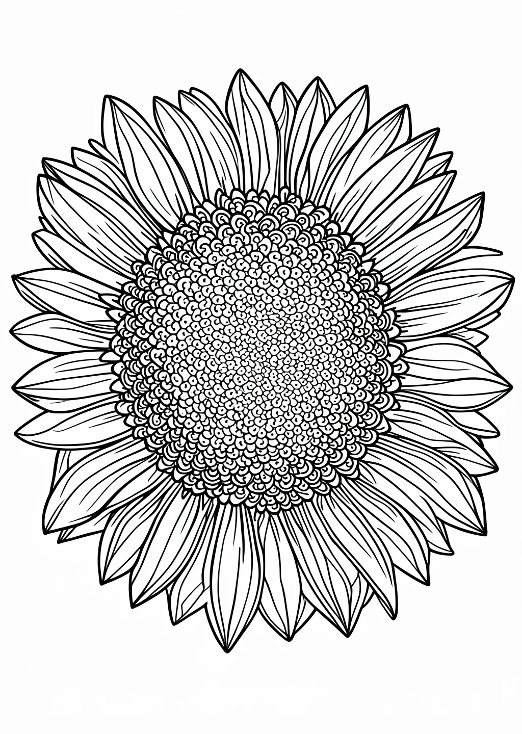 Sunflower Coloring Page