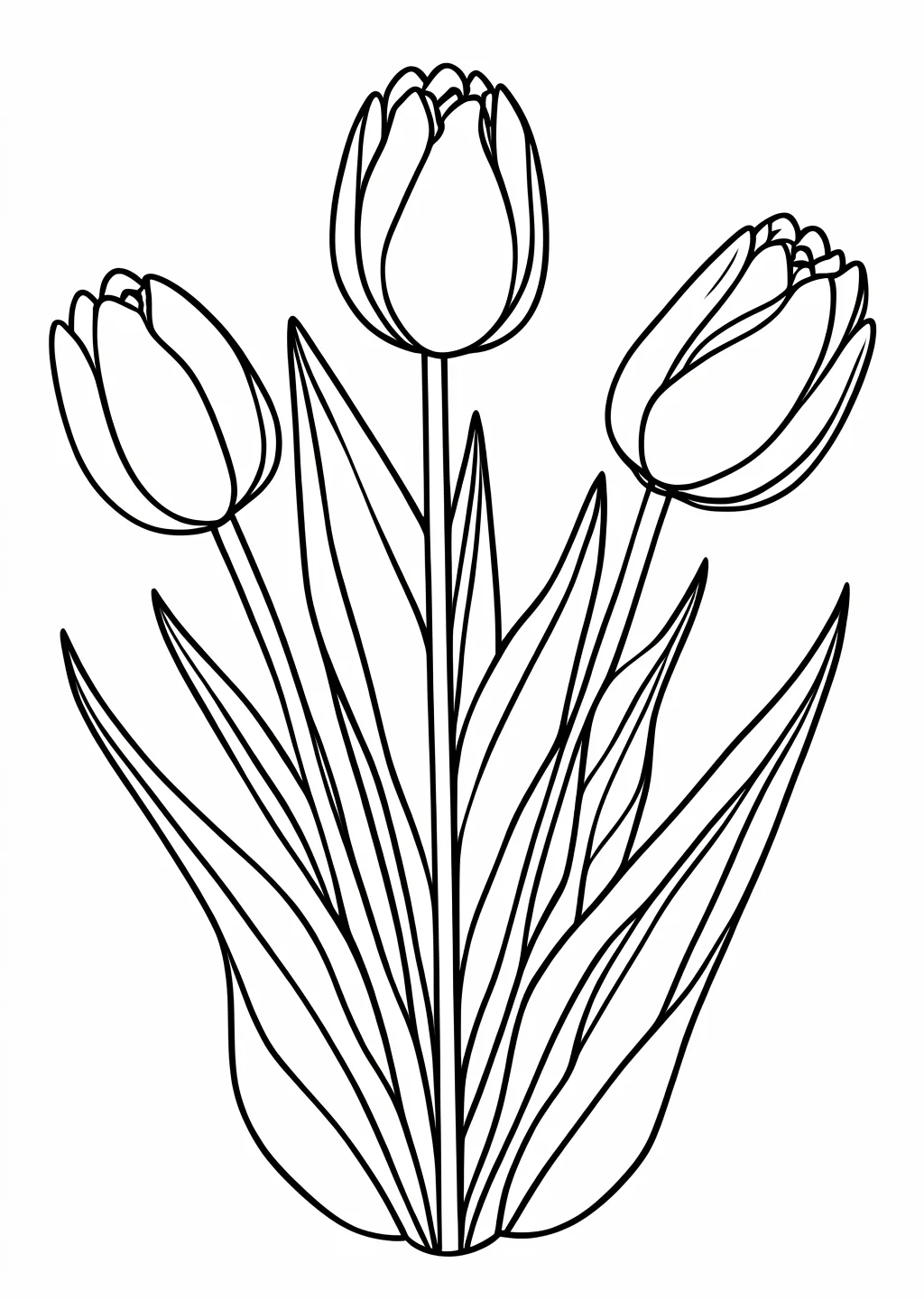 Tulip Coloring Page
